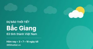 Thời tiết Bắc Giang hôm nay và 16 ngày tới