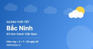 Thời tiết Bắc Ninh hôm nay và 16 ngày tới