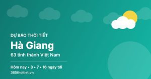 Thời tiết Hà Giang hôm nay và 16 ngày tới