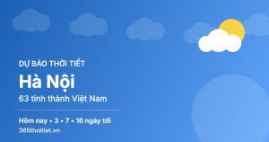 Thời tiết Hà Nội hôm nay và 16 ngày tới