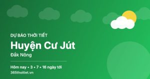 Thời tiết Huyện Cư Jút Đắk Nông hôm nay và 16 ngày tới