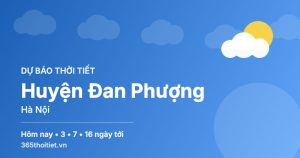 Thời tiết Huyện Đan Phượng Hà Nội hôm nay và 16 ngày tới