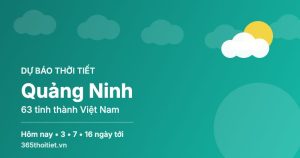 Thời tiết Quảng Ninh hôm nay và 16 ngày tới