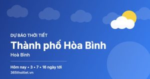 Thời tiết Thành phố Hòa Bình Hoà Bình hôm nay và 16 ngày tới